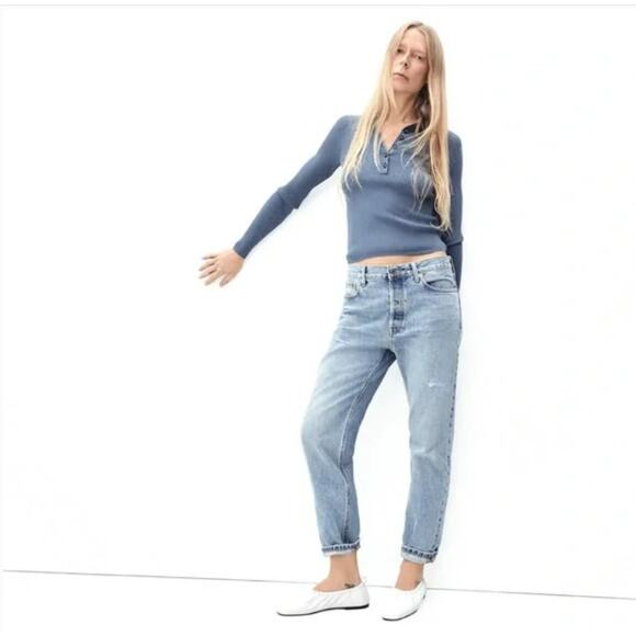 NEW Everlane The Relaxed Straight Fit Jeans in Vintage Sky Blue Size 29 - Picture 1 of 9
